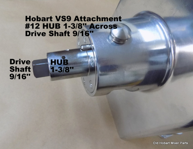 Hobart VS9 Pelican Head-Vegetable Slicer 00-010072 #12 Attachment Hub